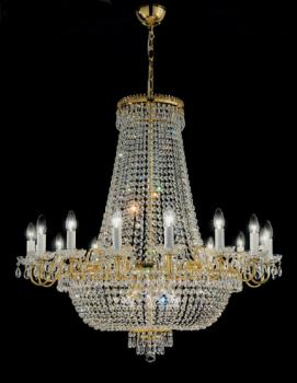 Crystal Chandelier - Gold chandelier-Crystal Asfour