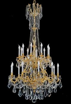 Lustre en Cristal - Lustre or - cristal Asfour