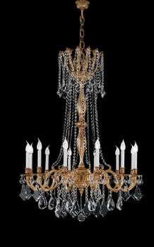 Crystal Chandelier - Gold chandelier-Crystal Asfour