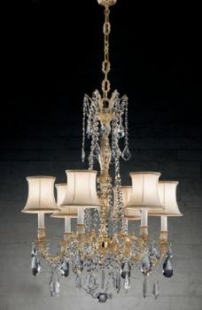 Lámpara de techo cristal - Lampara de oro con cristal Asfour