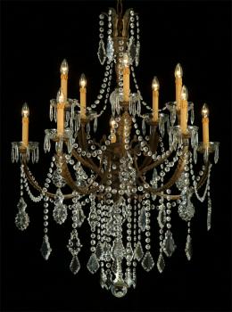 Luminaire - Lustre Rust Brown - cristal Murano