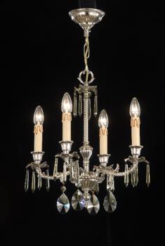 Crystal chandelier - Antique Silver Chandelier and Fume Crystal
