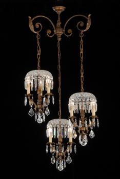 Crystal Chandelier - Rust Brown chandelier-Crystal Asfour