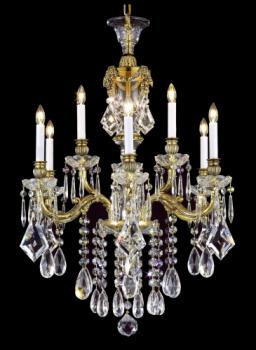 Lamparas - Lampara Oro Frances y cristal Asfour