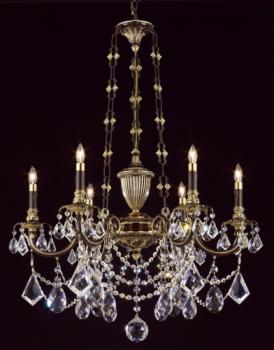 Crystal Chandelier - Antique Brass Chandelier- Asfour Crystal
