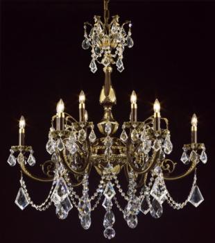 Crystal chandelier - Antique Brass Chandelier- Asfour Crystal
