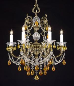 Lámpara de cristal murano - Lampara acabado Cuero - Cristal Murano