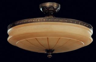 Alabaster Chandeliers - Chandelier Rust Brown-Champagne Alabaster