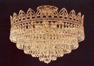 Lampara de cristal - Lampara Antique Silver-Full Leaded Crystal