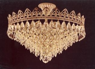 Plafon Cristal - Lampara Antique Silver-Asfour  Crystal