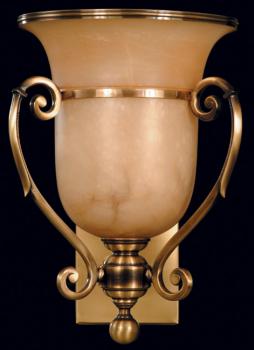 Lampara aplique - Lampara Antique Brass  - alabastro color champan