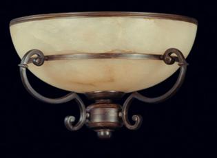 Lampara de cristal - Lampara Rust Brown -alabastro color champan