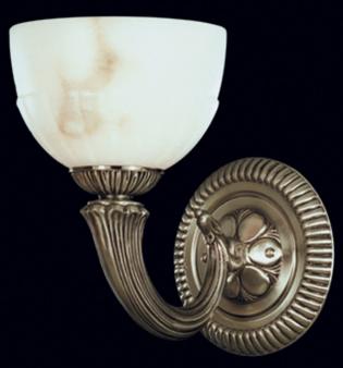 Applique arbatre - Lustre Roman Pewter- albâtre blanc