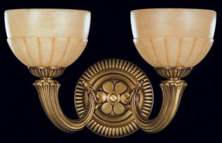 Applique arbatre - Lustre Antique laiton-albâtre Champagne