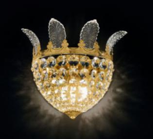 Aplique de cristal - Lampara Gold-Full Leaded Crystal