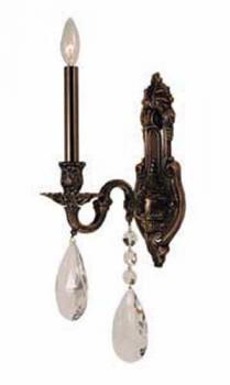 Aplique con cristal - Lampara  Antique bronce antiguo-Full Leaded Color