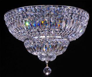 Crystal semi flush - Nickel Plated semi flush and Asfour Crystal