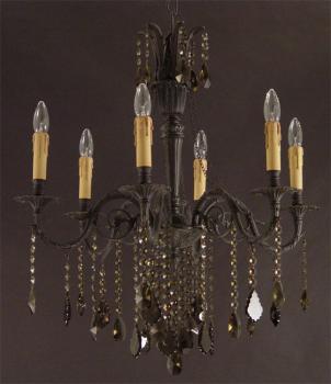 Crystal Chandelier - Rust Black-crystal