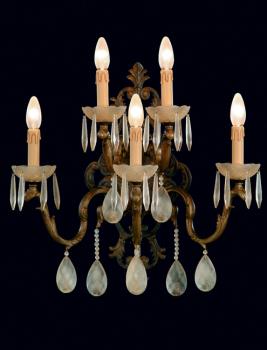Crystal chandelier - Chandelier Rust Brown-sand crystal