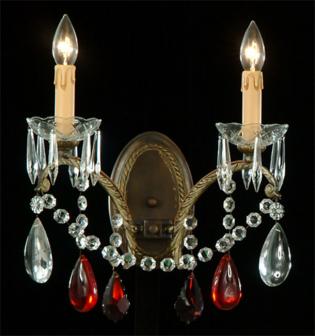 Lampara de cristal - Lampara Gold Forge-color cristal
