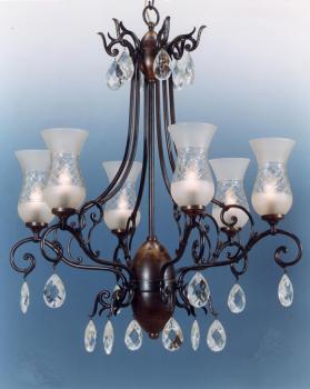 Lampara de cristal - Lampara Oxido Marrón-cristal de Murano