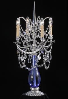 Lampara de cristal - Lampara Old Silver Full Leaded Crystal