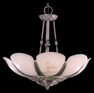 Lampara de alabastro - Lampara Old Silver-alabastro color blanco