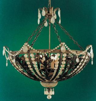 Foyer chandelier - Chandelier Rust Brown-sand crystal