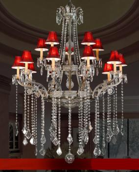 Lampara de cristal - Lampara Venice Silver-Full Leaded Crystal