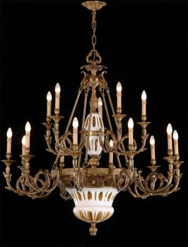 Crystal chandelier - Old Paris Chandelier-Amber Leaded Crystal