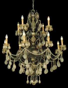 Crystal chandelier - Chandelier Roman Pewter-sand crystal