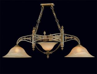 Lampara de bronce - Lampara Roman Pewter-Cristal Cala Beige