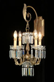 Wallsconce chandelier - Old Vintage Chandelier-glass