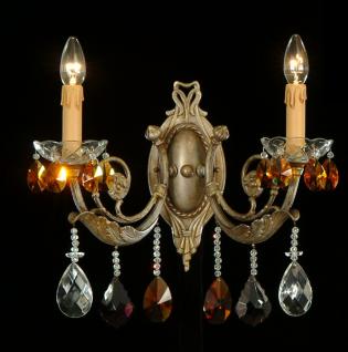 Lampara de cristal - Lampara Roman Pewter- cristal de color