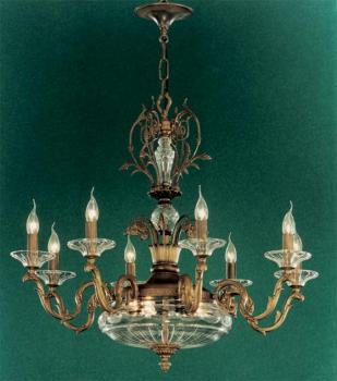 Chandeliers - Chandelier Rust Brown- Mouth Blown Glass