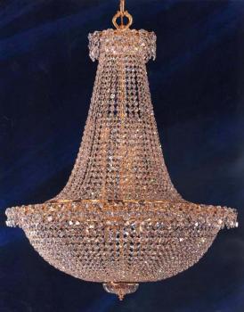 Lámparas de techo - Lampara de oro con cristal Asfour