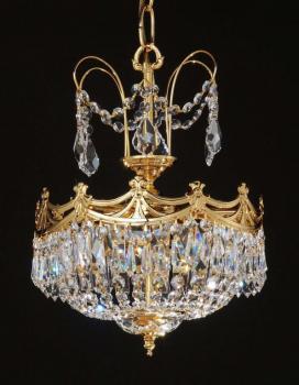 Lámpara habitación - Lampara de oro con cristal Asfour