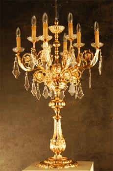 Lampara de Cristal- Candelabro - Lampara Oro - Asfour