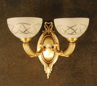 Chandelier acid etteched glass -  ANTIQUE BRASS ACID ETTECHED GLASS