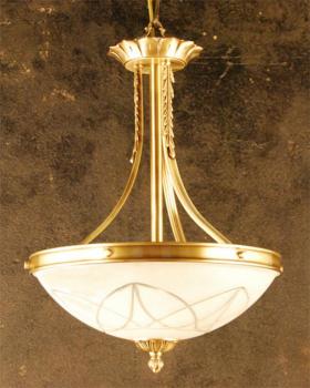 Chandelier acid etteched glass -  ANTIQUE BRASS ACID ETTECHED GLASS