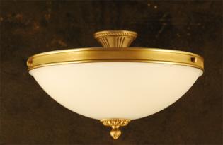 Chandelier brass and glass - ANTIQUE BRASS WHITE OPAL GLASS