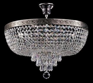 Plafon Cristal - Antique Silver-Asfour Crystal