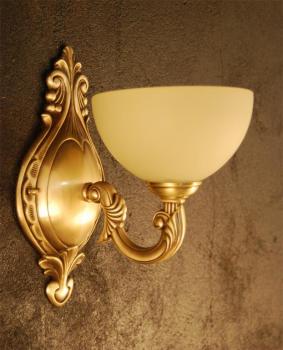 Chandelier brass and glass - ANTIQUE BRASS WHITE CREAM  GLASS