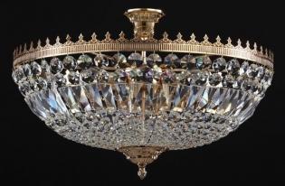 Crystal Semi-Flush - French Gold Chandelier-Asfour Crystal