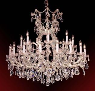 Chandeliers - Chandelier Nickel Plated 24k and crystal