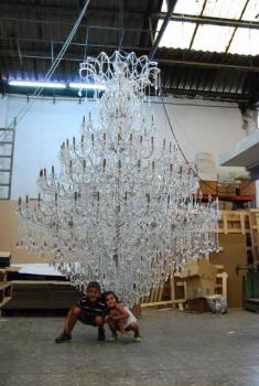 Crystal Chandeliers - Chandelier Nickel Plated 24k and crystal