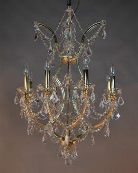 Bedroom Lighting - Chandelier with Gold 24K and Crystal