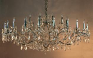 Diningroom chandelier - Chandelier with Nickel and crystal
