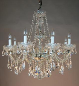 Lampara de comedor - Niquel-cristal asfour