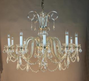 Lampara de comedor - Niquel-cristal asfour